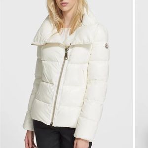 [SOLD] MONCLER Ilay - Asymmetrical Zip, Down Jacket in Pearl White (size 2)